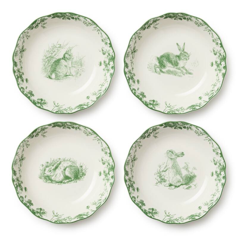 Certified International Le Jardin Set of 4 Soup Bowl 8" 4 asst - 8"W x 8"D x 2"H