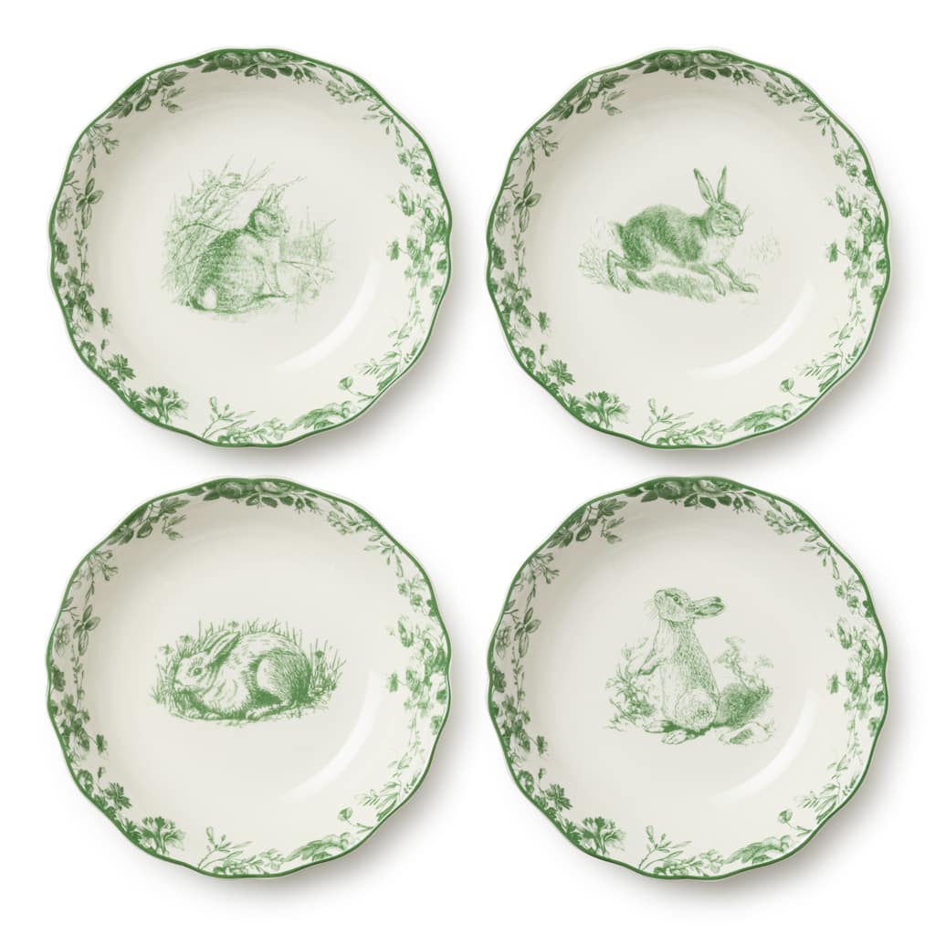 Certified International Le Jardin Set of 4 Soup Bowl 8" 4 asst - 8"W x 8"D x 2"H