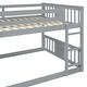 preview thumbnail 15 of 14, Low Bunk Beds Full Over Full Wood Bunk Bed Frame Floor Bunkbed for Kids Toddlers Boys Girls Teens' Bedroom Dorm