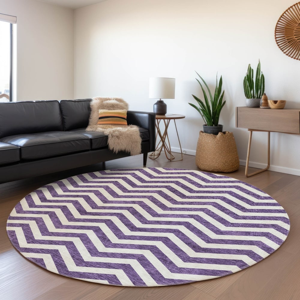Premium Washable Super Soft Modern Chevron Mayfield Rug