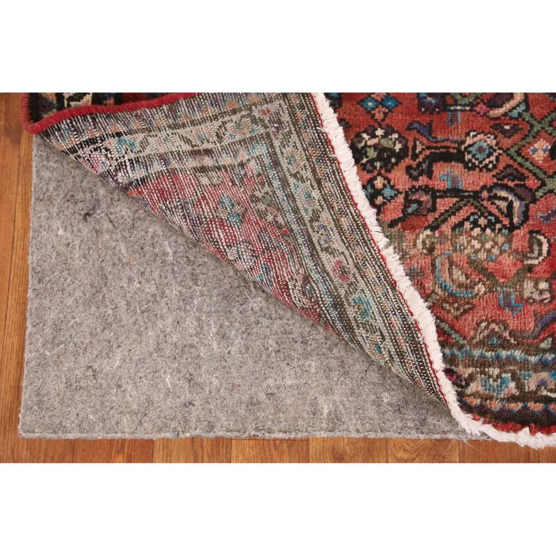 Hand Knotted Oriental 100% Wool Carpet Traditional All-Over Oranges & Rust Hamedan Runner Rug - 8' 2'' X 2' 8''