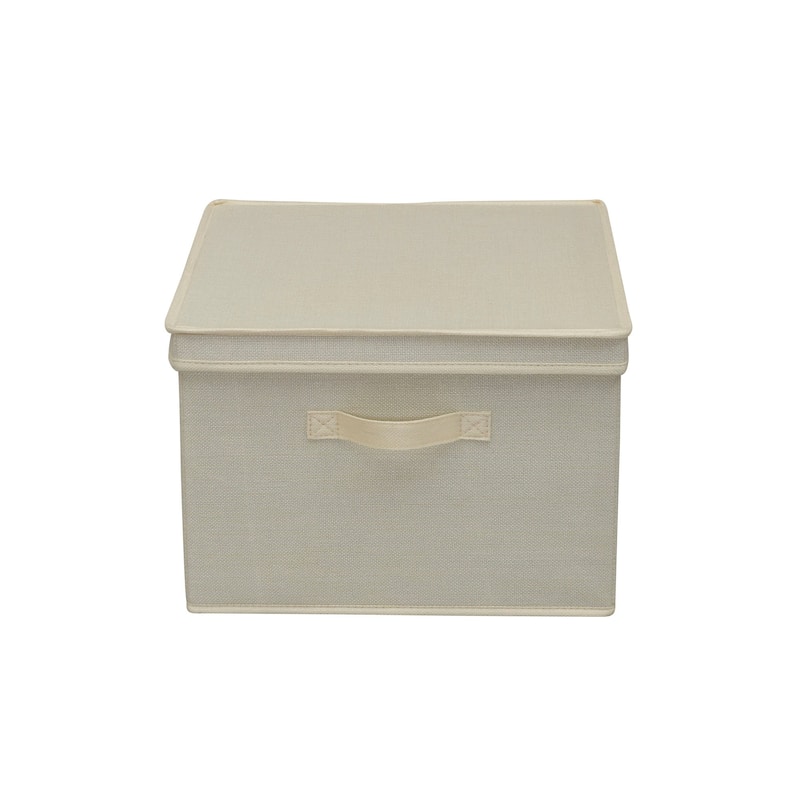 Household Essentials Square KD Storage Box with Lid, Set of 2