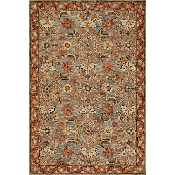 Alexander Home Madaline Traditional Floral Hand Hooked 100 Wool Area Rug Overstock 14039309
