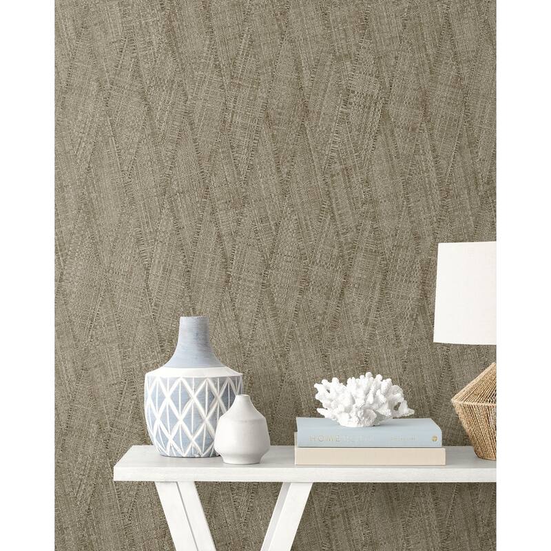 Seabrook Designs Sun Woven Embossed Vinyl Unpasted Wallpaper