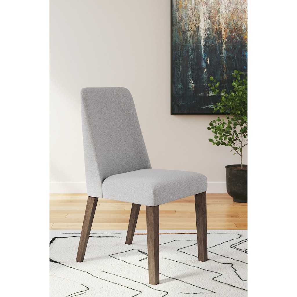 Signature Design by Ashley Lyncott Gray/Brown Dining Upholstered Side Chair (Set of 2) - 18"W x 24"D x 36"H