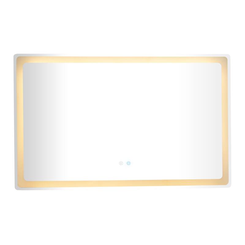 Clear Glass Modern Rectangle LED Mirror - MULTIPLE SIZES