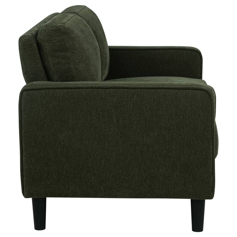 Ruth Fabric Upholstered Track Arm Loveseat