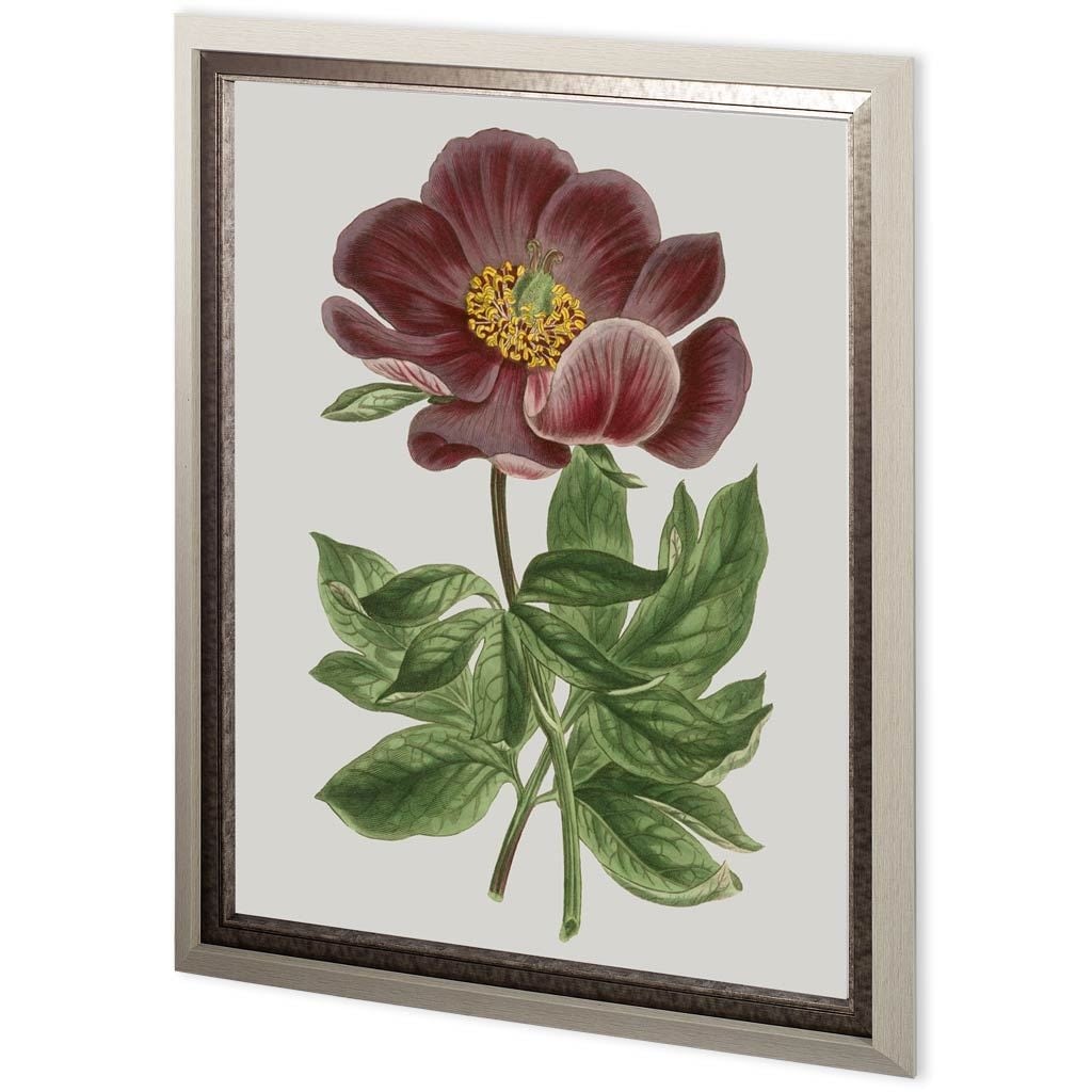 Custom Floral Gems II by Ferdos Maleki Hand Embellished Textured Framed Art Print Matted under Glass
