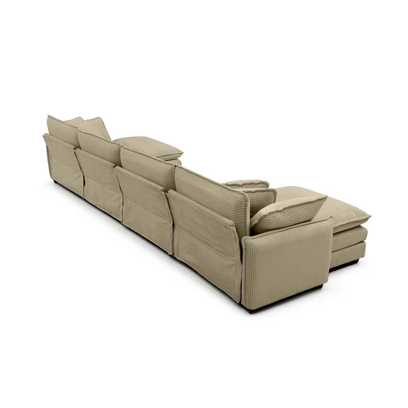 Over Size Flexible Combinations Modular Sofa Set with Ottomans