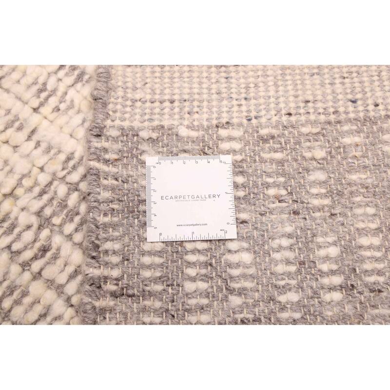 ECARPETGALLERY Hand-knotted Looma Cream Wool Rug - 8'0 x 10'3