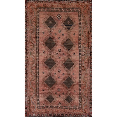 Vegetable Dye Tribal Lori Persian Vintage Rug Handmade Wool Carpet - 3'11"x 7'0"