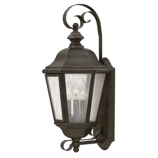 slide 2 of 6, Hinkley Lighting Edgewater 3 Light 21" Tall Outdoor Wall Sconce with Oil Rubbed Bronze