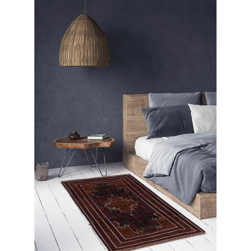 ECARPETGALLERY Hand-knotted Teimani Black Wool Rug - 3'7 x 6'5