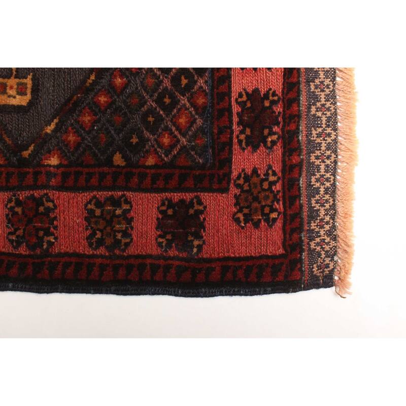 ECARPETGALLERY Hand-knotted Teimani Dark Navy Wool Rug - 2'9 x 4'7