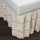 preview thumbnail 2 of 0, Cassie Crochet Cotton 18" Drop Bed Skirt Ivory - Full