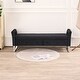 preview thumbnail 3 of 8, 67.9"W Oversized Storage Bench,Upholstered Bedroom Bench with Armrest