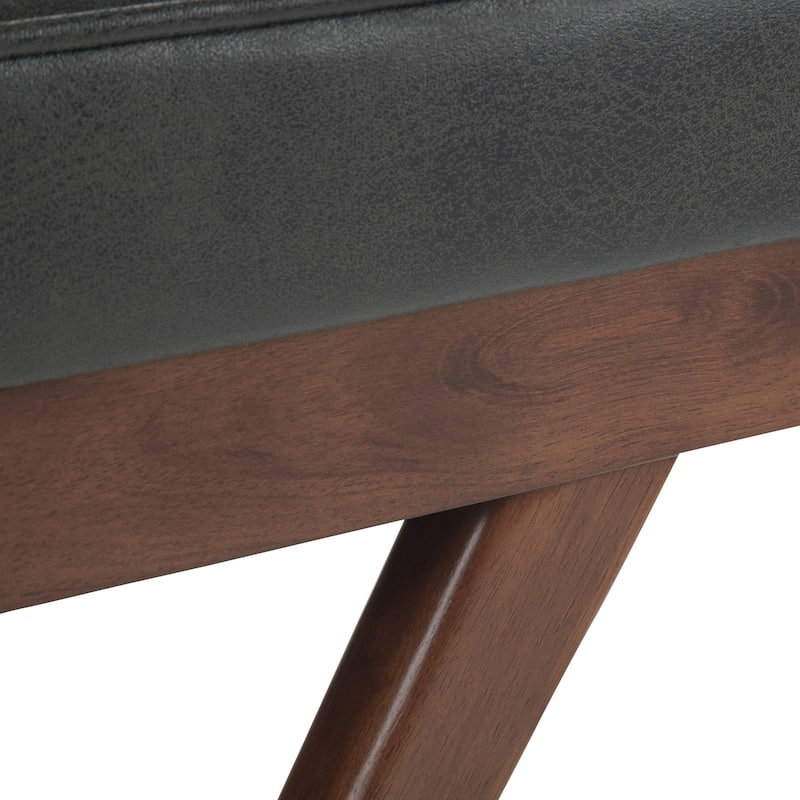 WYNDENHALL Keenan 48 inch Wide Mid Century Modern Rectangle Ottoman Bench