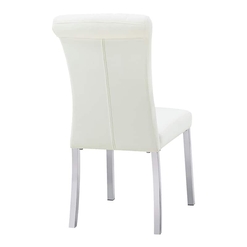 Furniture of America Carra Modern 5-Piece Stainless Steel Dining Table Set