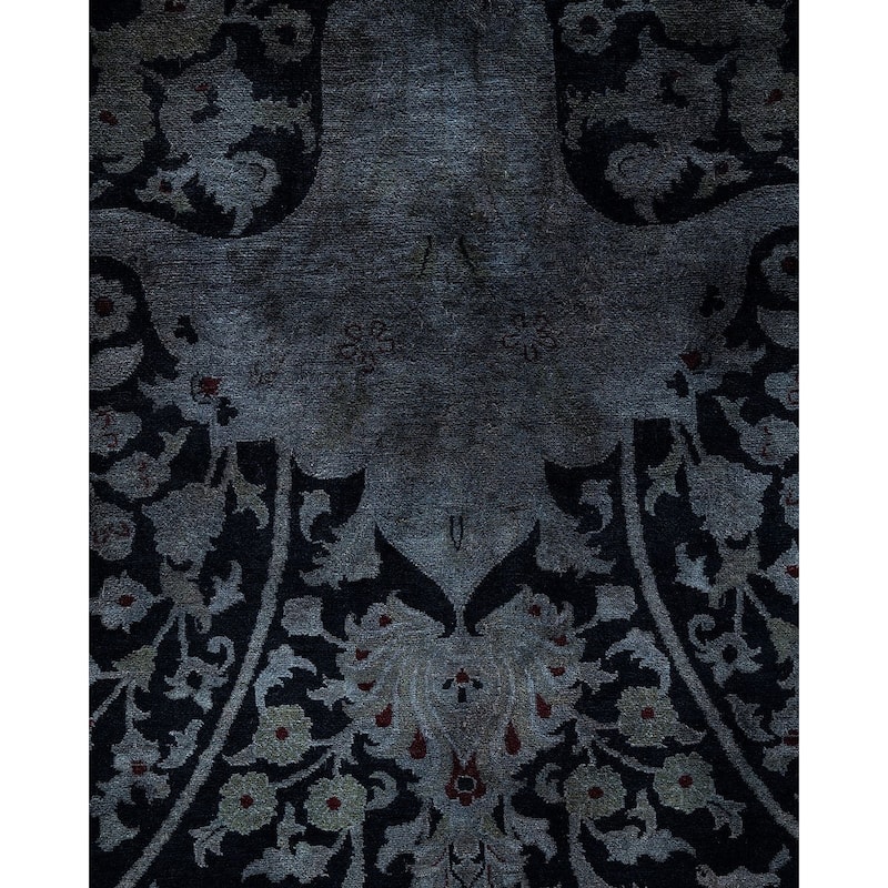 Overdyed, One-of-a-Kind Hand-Knotted Area Rug - Black - 12' 6" x 17' 10"