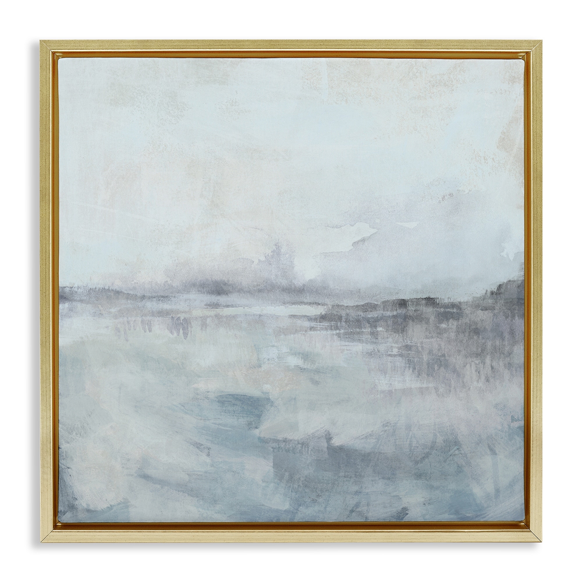 Stupell Mist Horizon Abstract Framed Floater Canvas Wall Art Design By June Erica Vess
