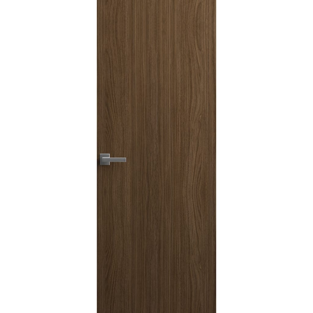Solid Hidden Door with Handle Planum 0010 Walnut