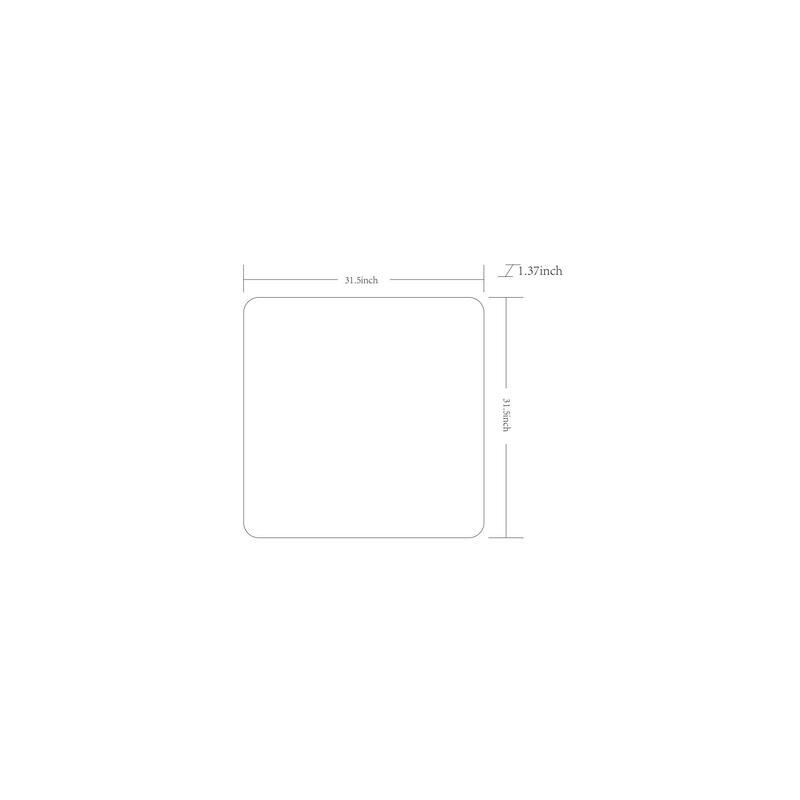 Livabliss Aranya Modern Aluminum Square Accent Mirror