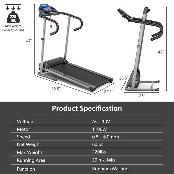 Goplus pro deals cushion treadmill