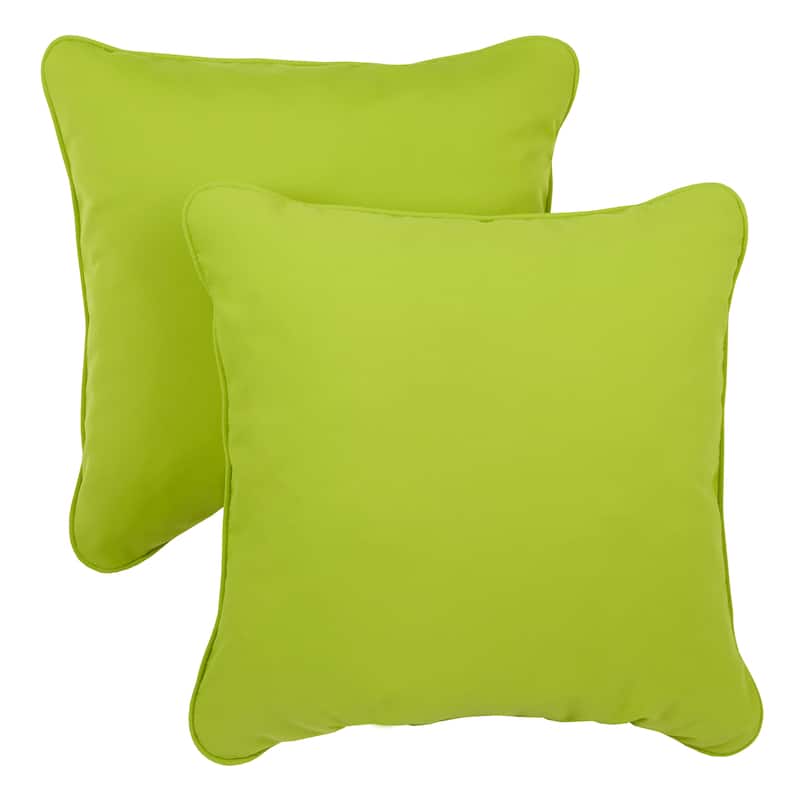 Sorra Home Sunbrella Canvas Macaw Corded Indoor/ Outdoor Pillow Set (Set of 2)