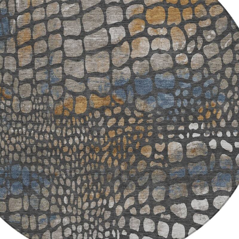 HomeRoots Abstract Transitional Rectangle Outdoor Rug