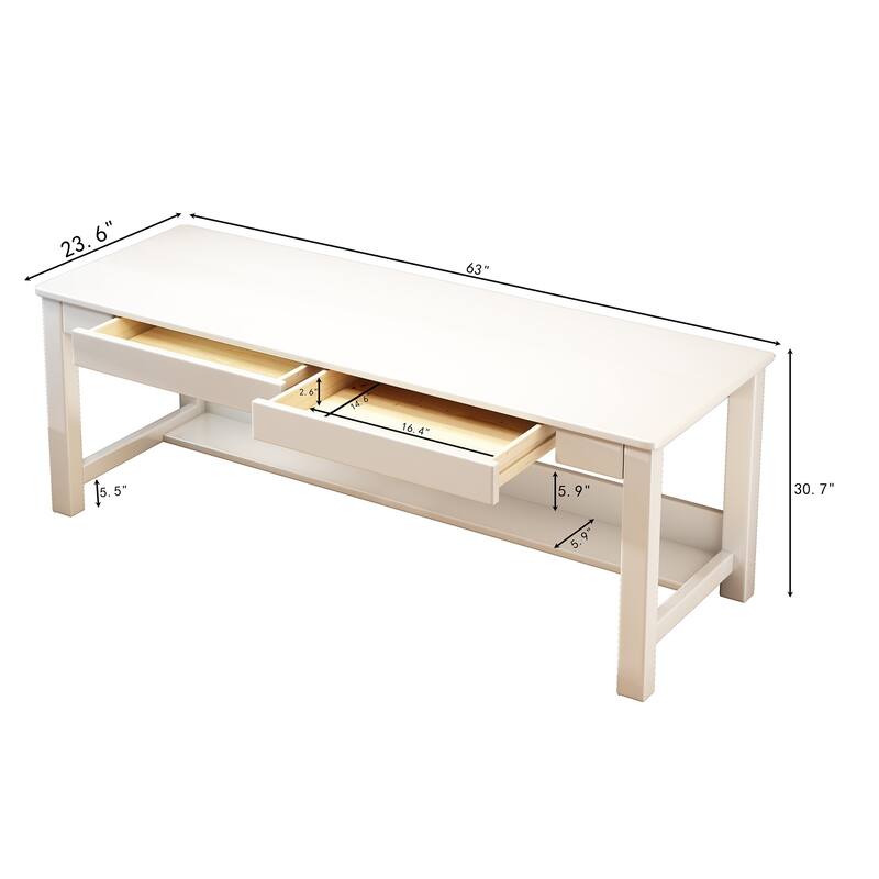 WILK Solid Wood Kids Desk, Writing Desk, Study Desk with Drawers