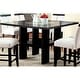 preview thumbnail 6 of 12, Furniture of America Lumina Contemporary Black Wood Light Up 7-Piece Counter Height Dining Set