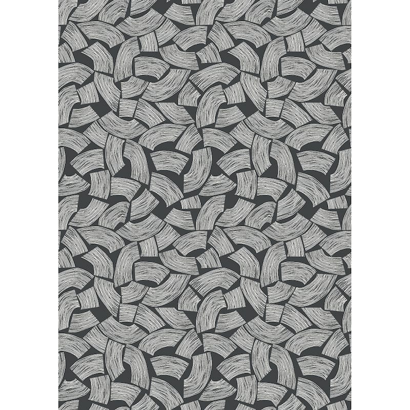 ohpopsi Elements Black Scribbled Arches Wallpaper