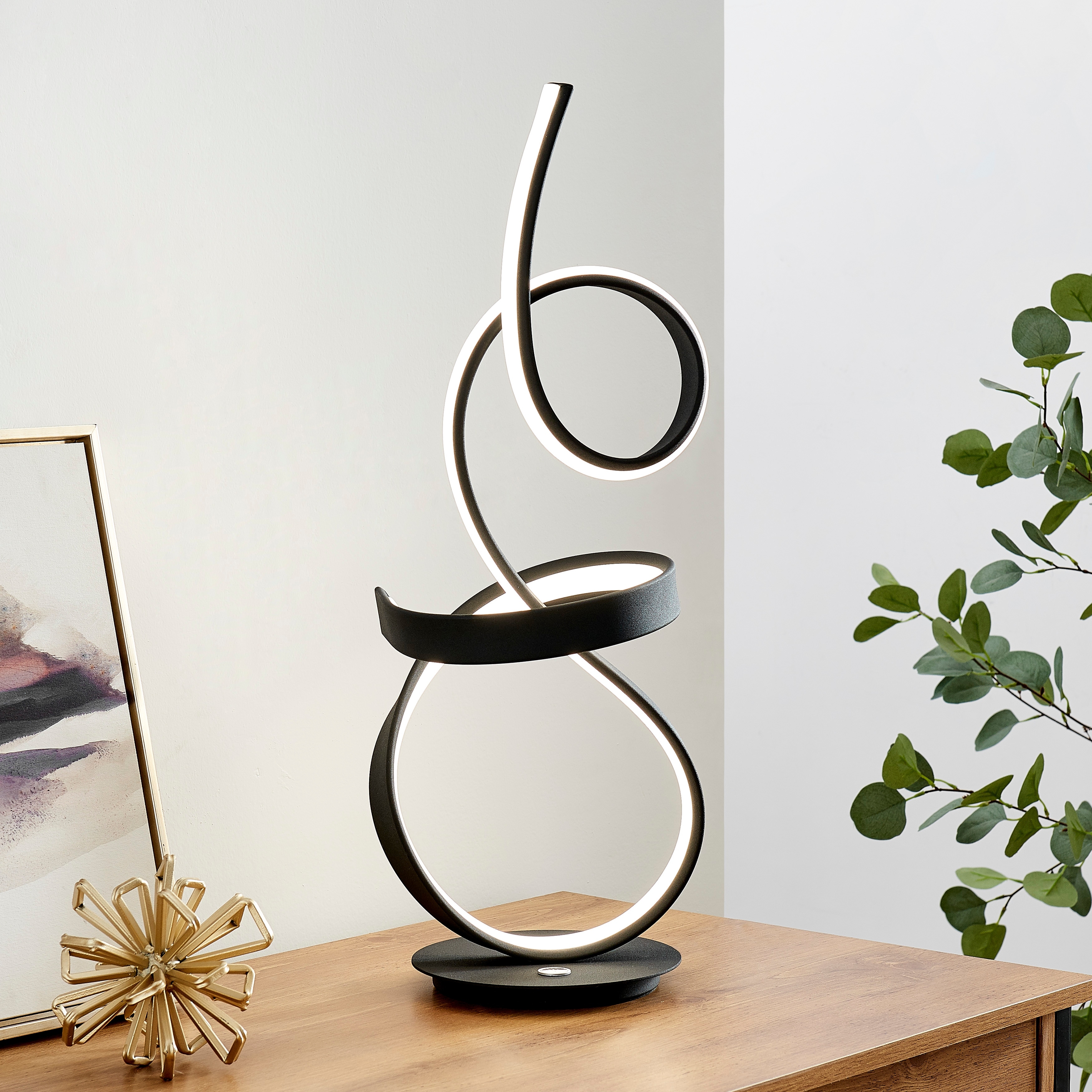 Sculptural led touch table lamp outlet