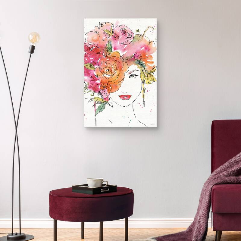 Floral Figures IV by Anne Tavoletti Canvas Art Print