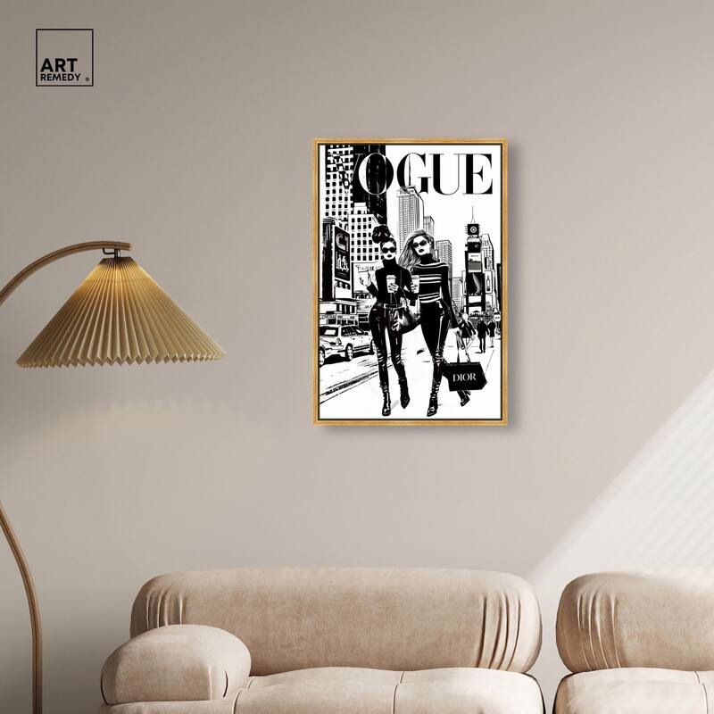 Shopping Gals Cover II Canvas by Art Remedy