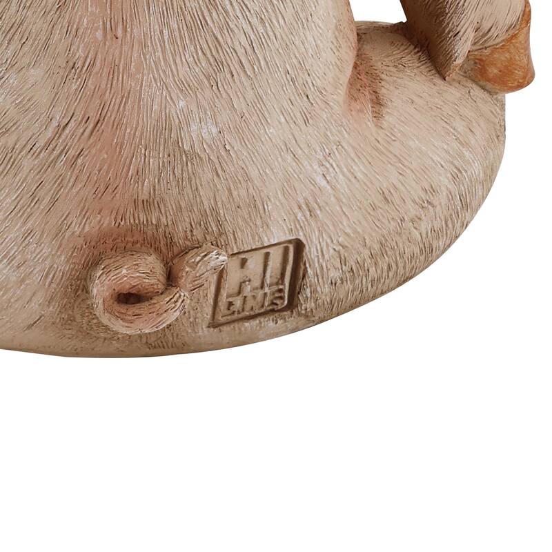 Pig In Meditation Outdoor Garden Statue - 13"