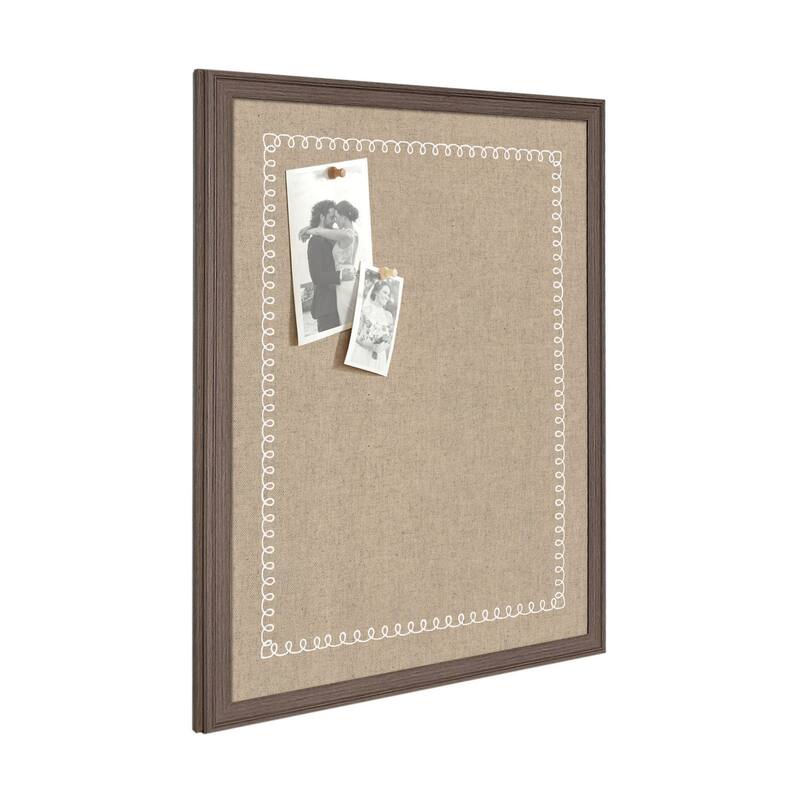 Kate and Laurel Pinboard White Scalloped Edge