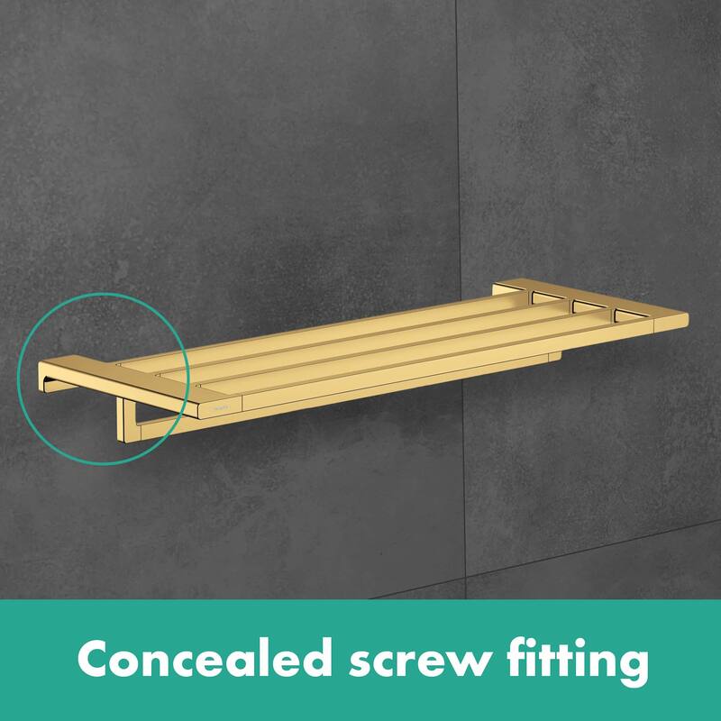 Hansgrohe 41751 AddStoris 26" Metal Towel Rack with Towel Bar