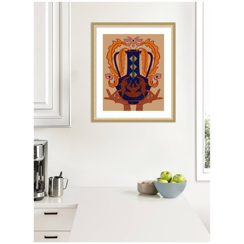 Kate and Laurel Vessel Collection Blossom by Arty Guava Framed Wall Art Print
