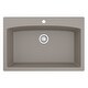 preview thumbnail 10 of 65, Karran Drop-In Quartz 33 in. 1-Hole Single Bowl Kitchen Sink Kit