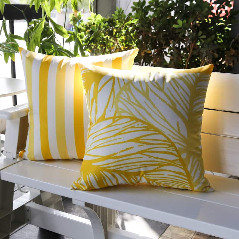 Leaf Vein - Outdoor & Indoor Throw Pillow Set of 2,20"x20"
