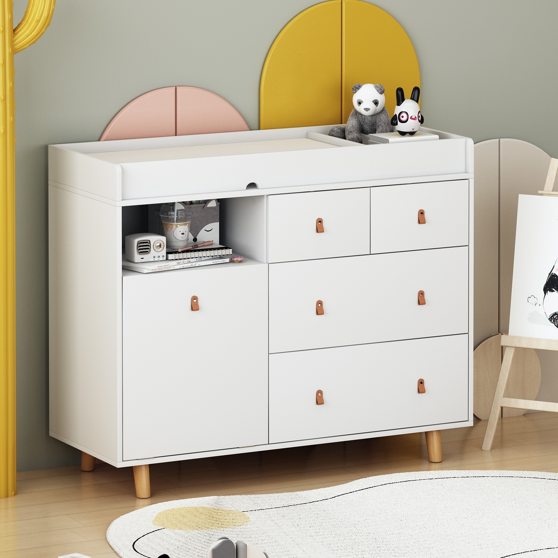 baby changing dresser Table Nursery Chest Storage Changing Dresser Color:Royal Purple slip on dress 6 drawer Ottilie Lace And Mesh DETAILS THAT MATTER Metal