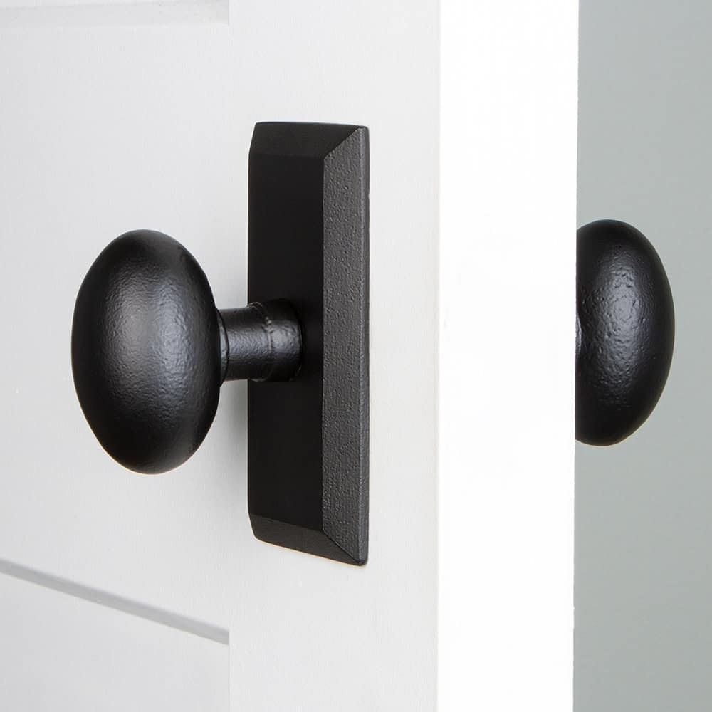 Ageless Iron Vale - Rustic Cast Iron Non-Turning Two-Sided Door Knob