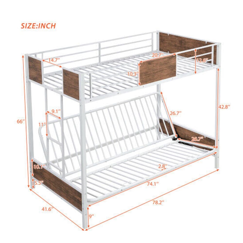 Convertible sofa deals bunk bed