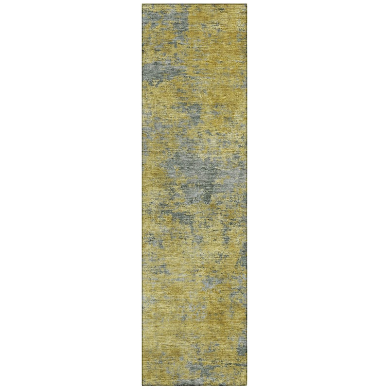 Machine Washable Indoor/ Outdoor Abstract Ombre Chantille Rug