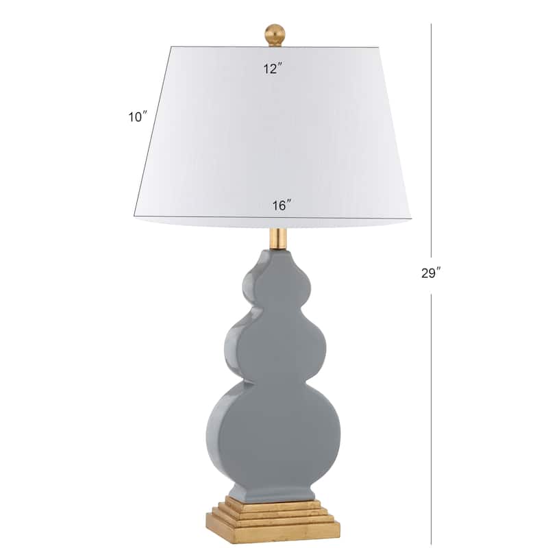 Carter 29" Ceramic/Resin LED Table Lamp, Navy/Gold by JONATHAN Y