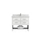 preview thumbnail 43 of 128, Willow Collections 42 x 22 Parker Single Bowl Sink Bathroom Vanity with 2 in Quartz 2" Calacatta Nuvo - White