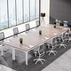 preview thumbnail 23 of 49, 6.5FT Conference Meeting Seminar Business Table Set for 16-20 Person (Set of 6)