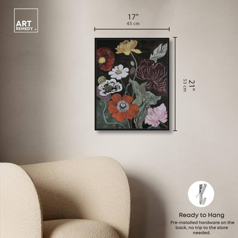 Ruby Revelry Canvas by Art Remedy