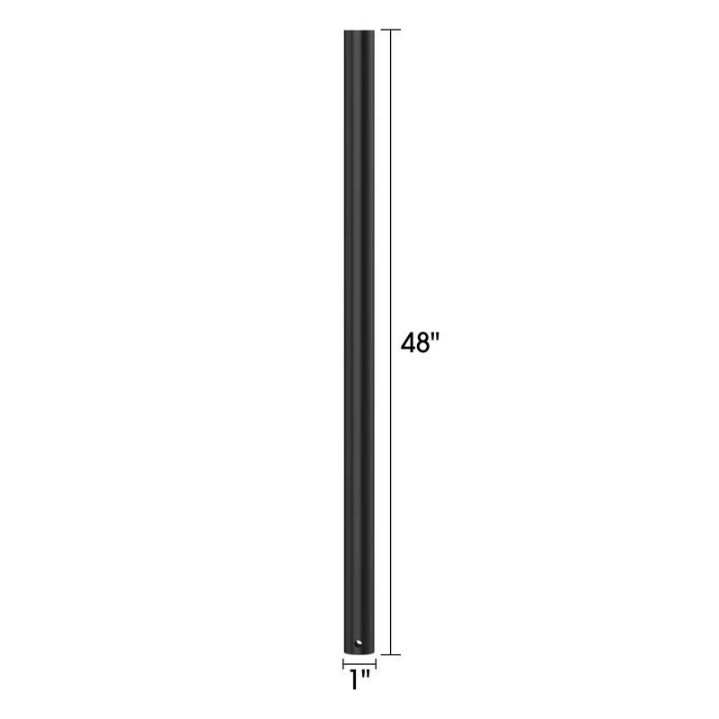 18"/ 24"/ 36"/ 48" Black Extension Downrod for Ceiling Fan
